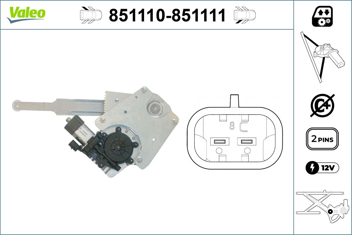 Window Regulator - 851110 VALEO